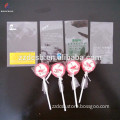 Custom artwork printed plastic flat open bopp candy bag for candy lollipop packaging